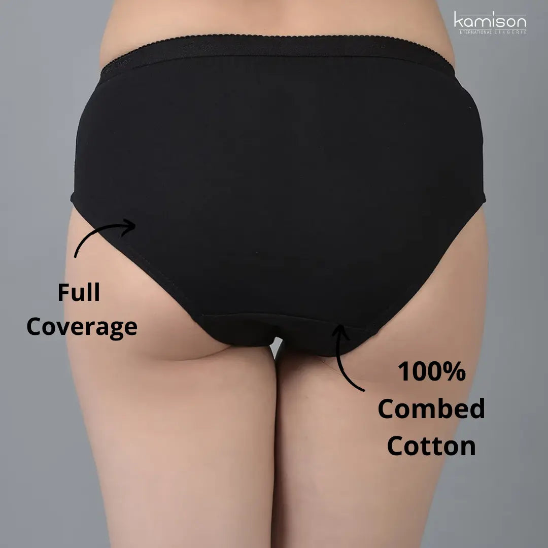 Ladies Underwear : 100% Cotton Panties for Women's or Girls (Pack of 3)