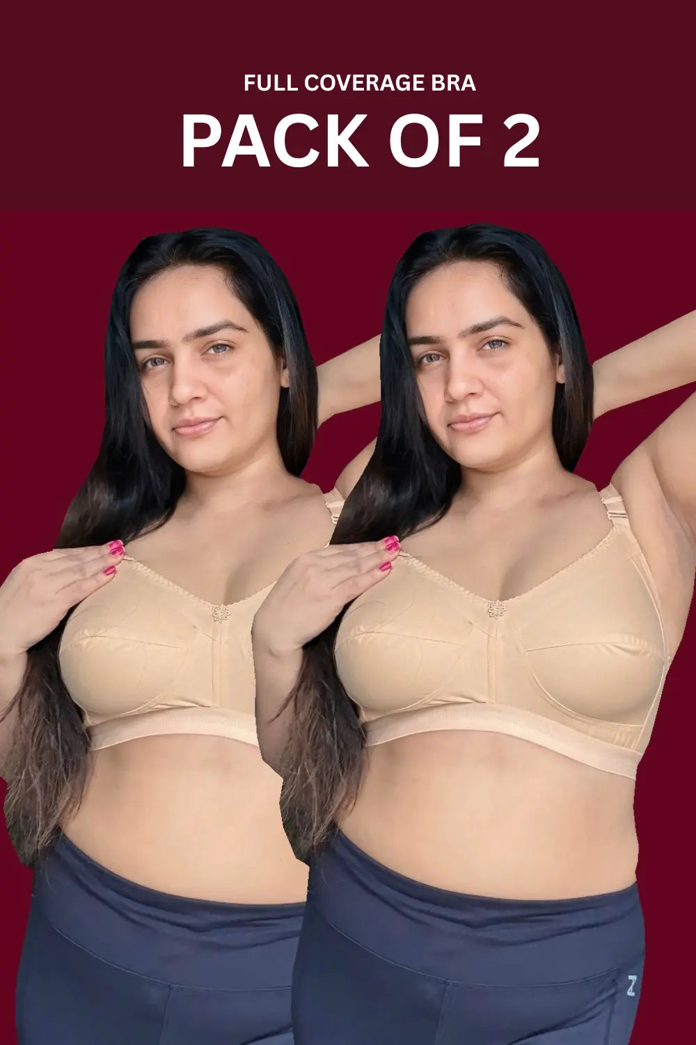 Full Coverage Bestseller Minimizer M Frame Single Layer Bra ( Pack of 3 )