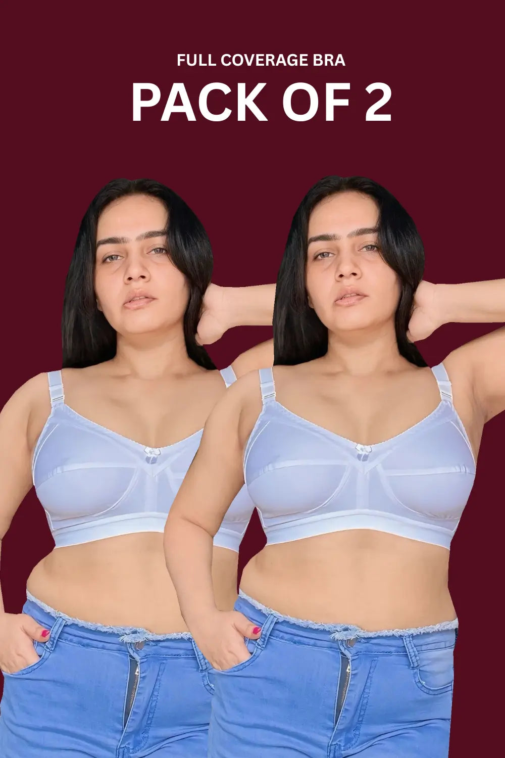 Full Coverage Bestseller Minimizer M Frame Single Layer Bra ( Pack of 3 )