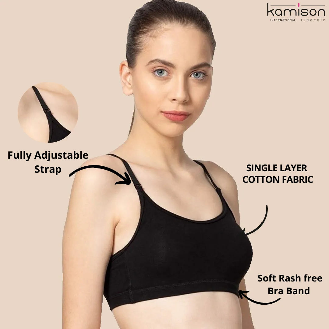 Teenager Beginners Sports Bra for Girls and Women Combo (Pack of 3)