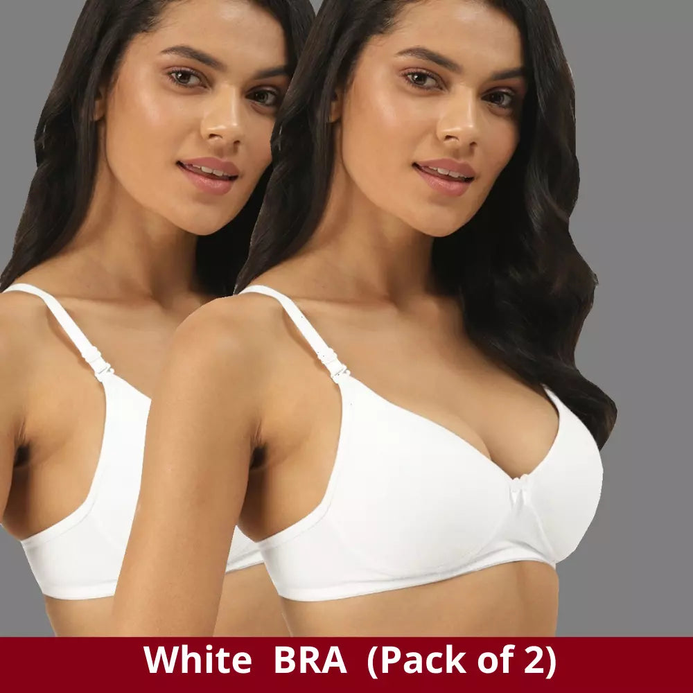 pack of 2-foam bra for ladies women, size 32 to 42, high