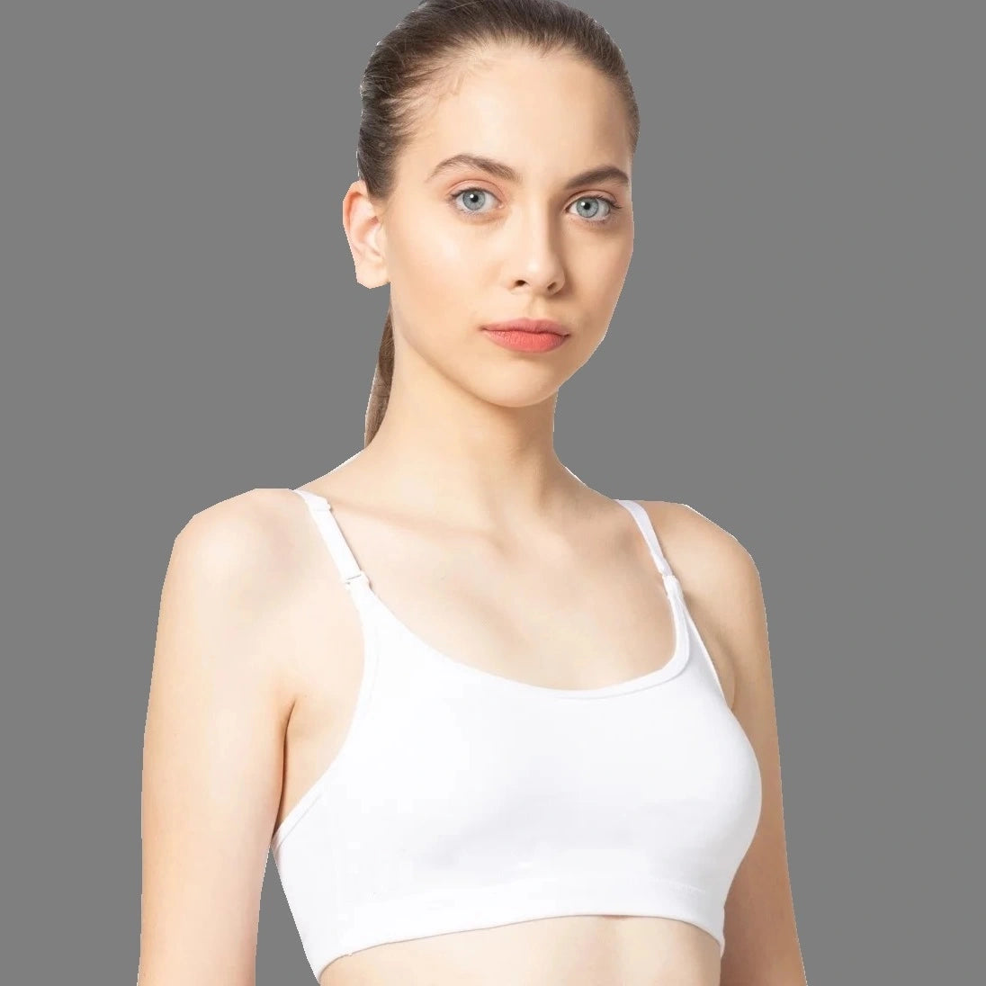 Teenager Beginners Sports bra for girls white (Pack of 3)