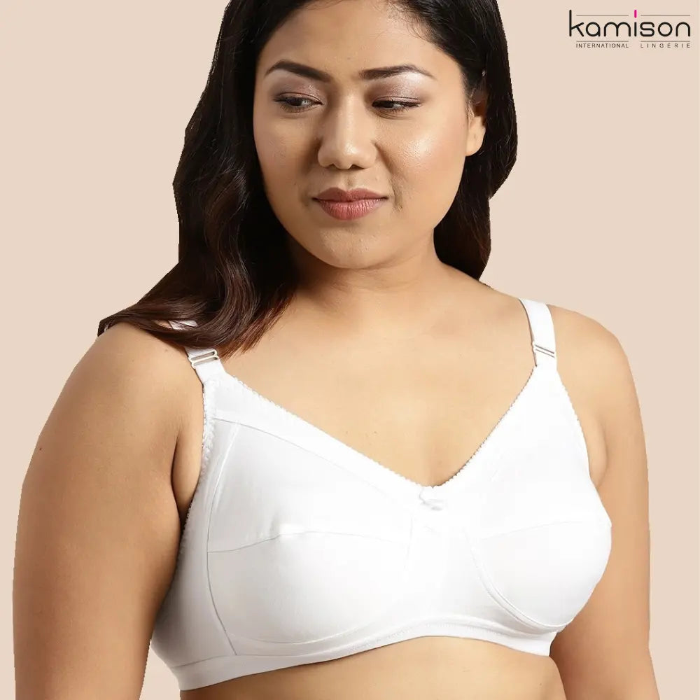 Full Coverage Minimizer Bra Non Padded White Nude Bra (Pack of 2)