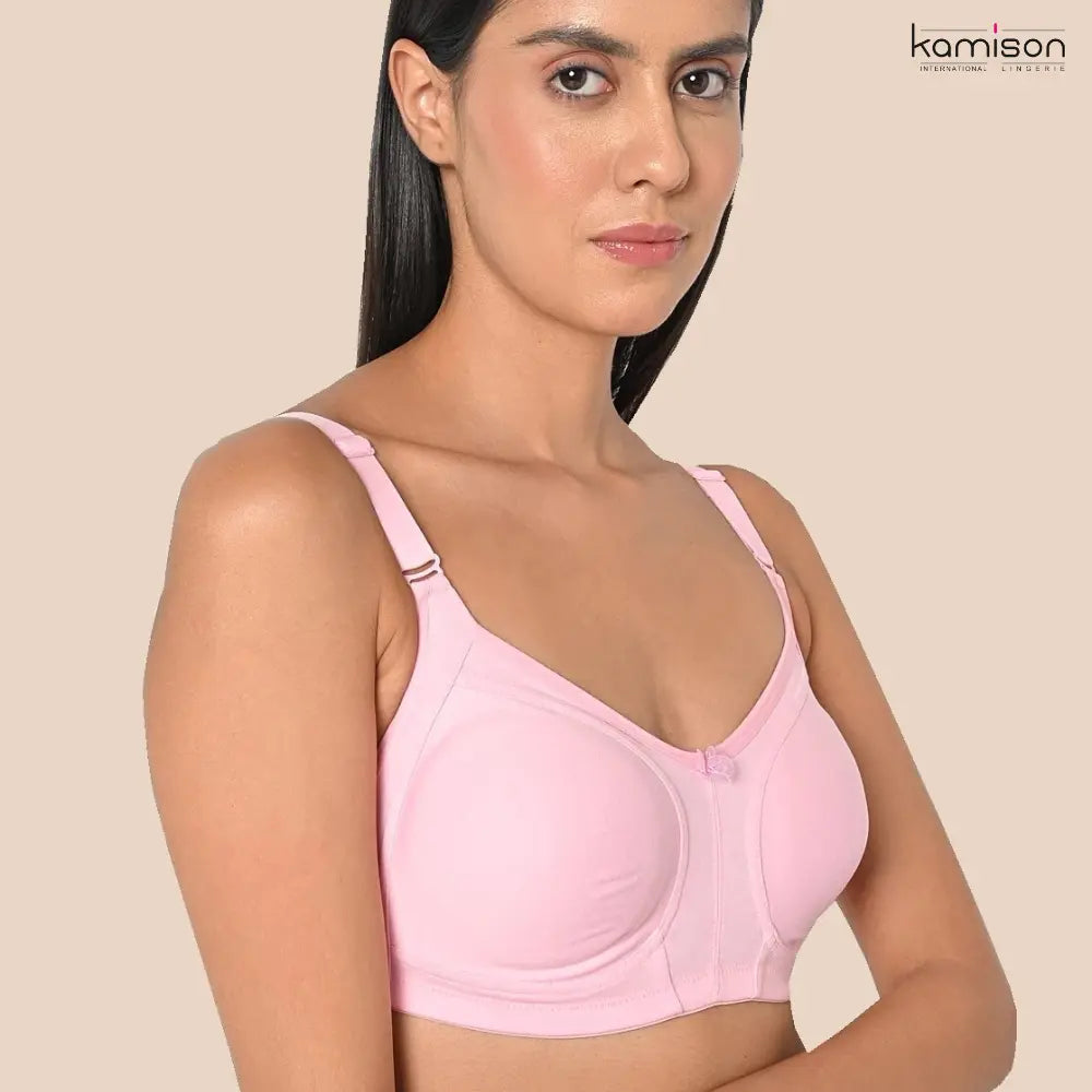 Full Coverage Minimizer combo Bra- Non Padded - Double Layer Pink Bra (Pack of 2)