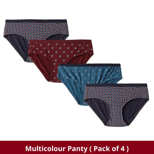 Womens Underwear Soft Cotton Panties for Women (Pack of 4)