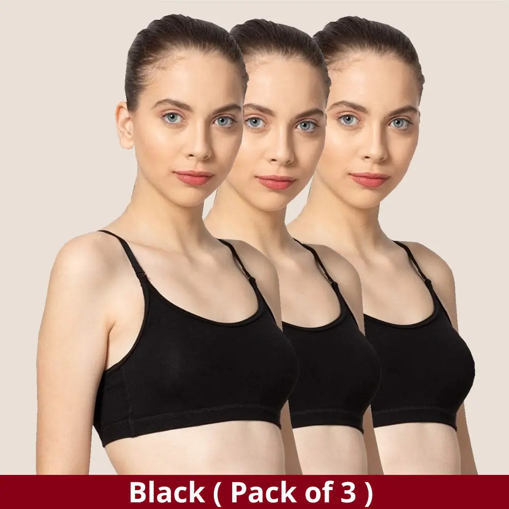 Sports Bra for Exercise, Workout or Dailywear (Pack of 3)