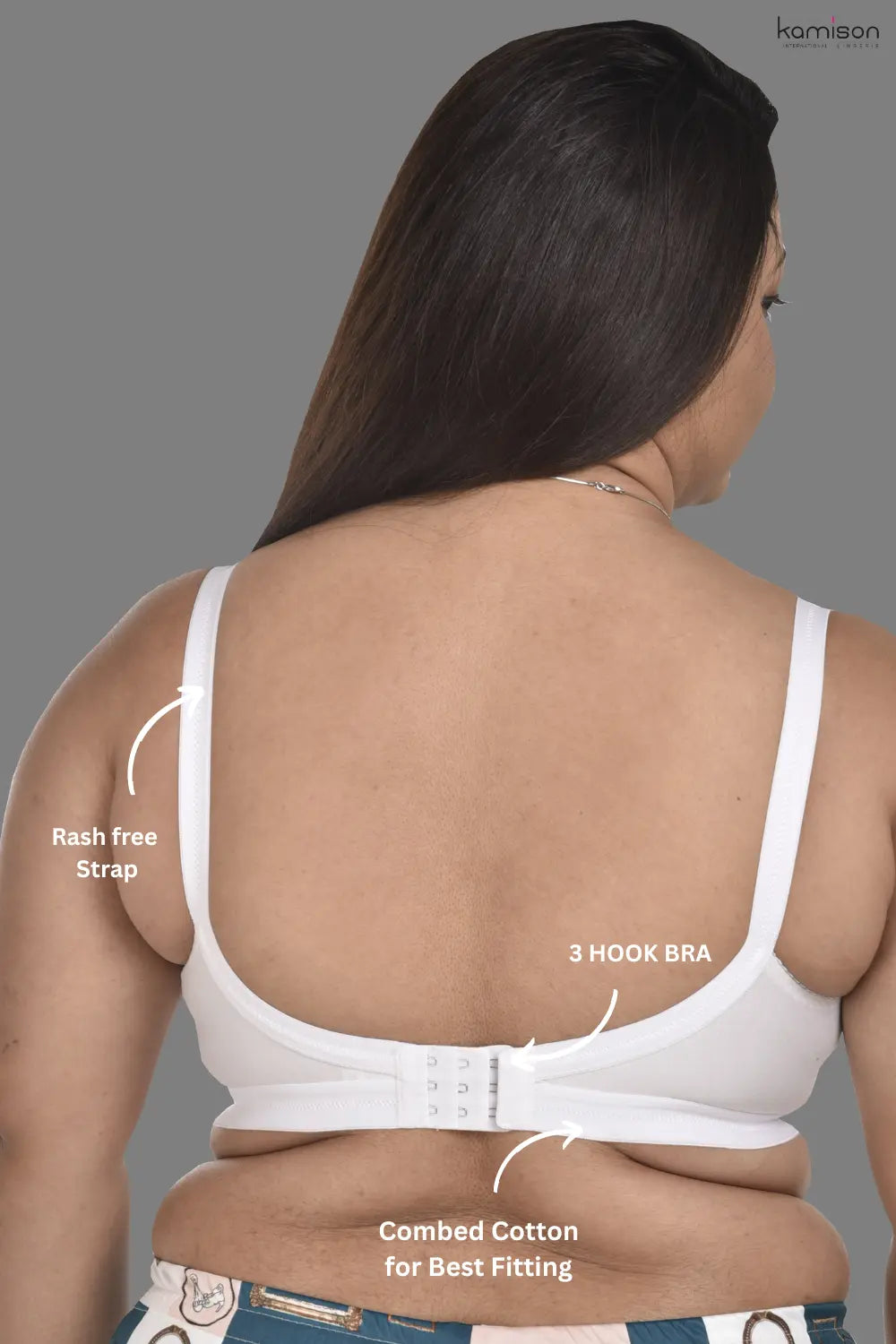 Full Coverage Minimizer Bra Non Padded White Nude Bra (Pack of 3)