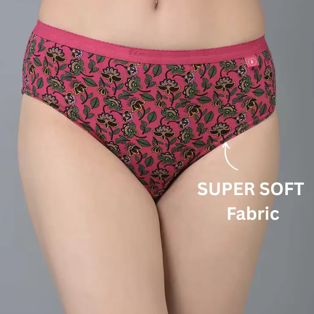 Pack of 6 Multicolor Hipster Panties for women for everyday