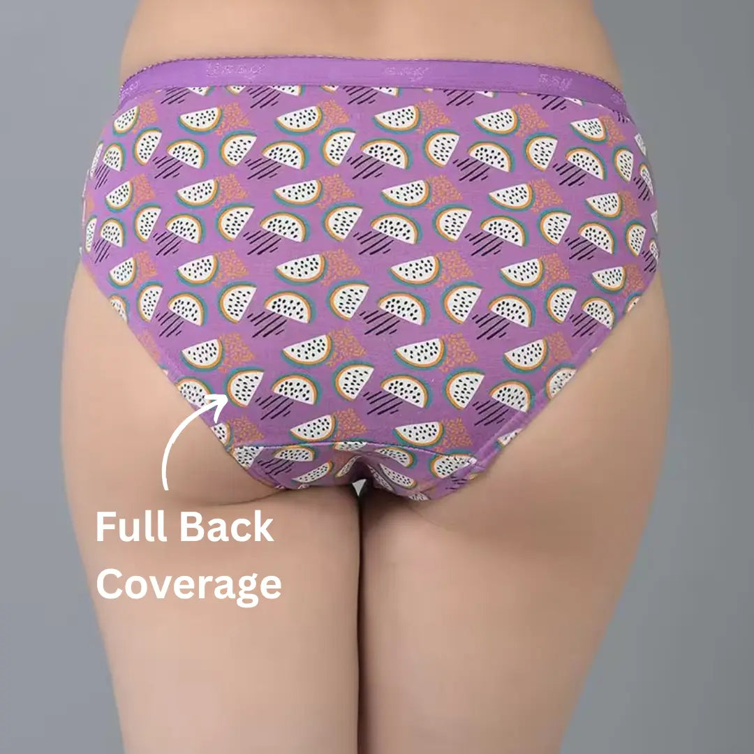 Pack of 6 Multicolor Hipster Panties for women for everyday