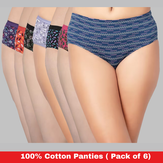 Kamison Top Elastic panty with Antimicrobial & Stain Release Technology ( Pack of 6)