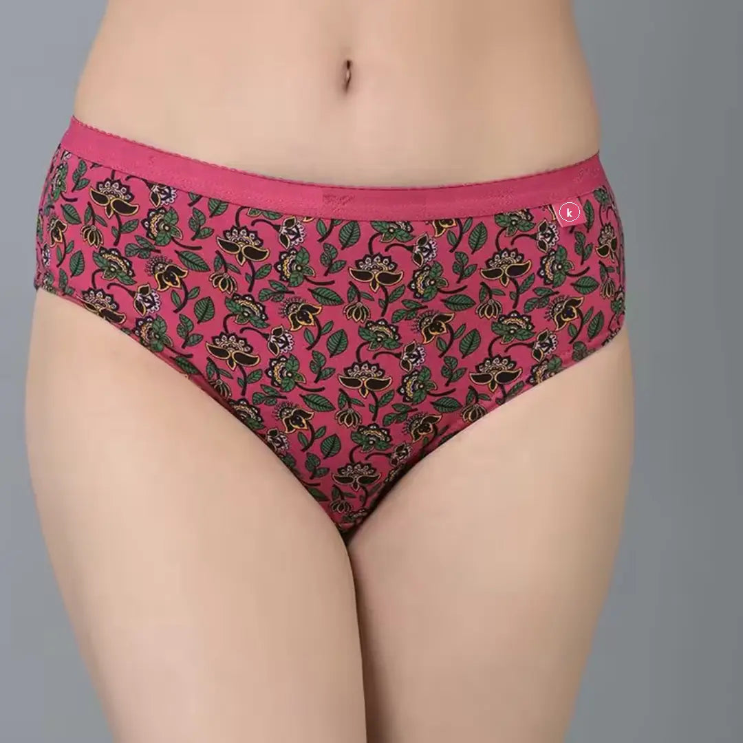 Cotton Panty Set for Women Combo | Pack of 6 | S - 4XL Size | 3 Multi Print Panty