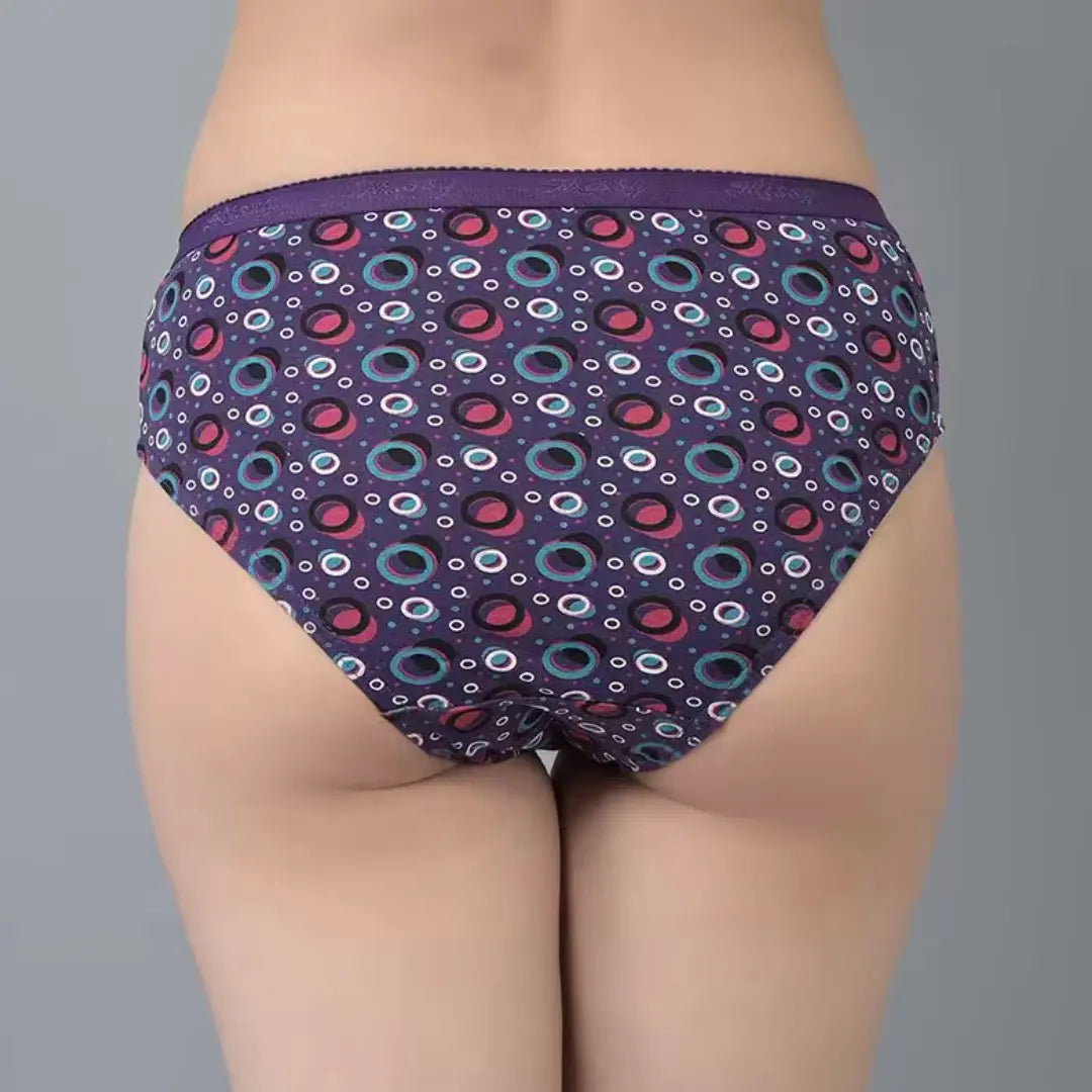 Cotton Panty Set for Women Combo | Pack of 6 | S - 4XL Size | 3 Multi Print Panty