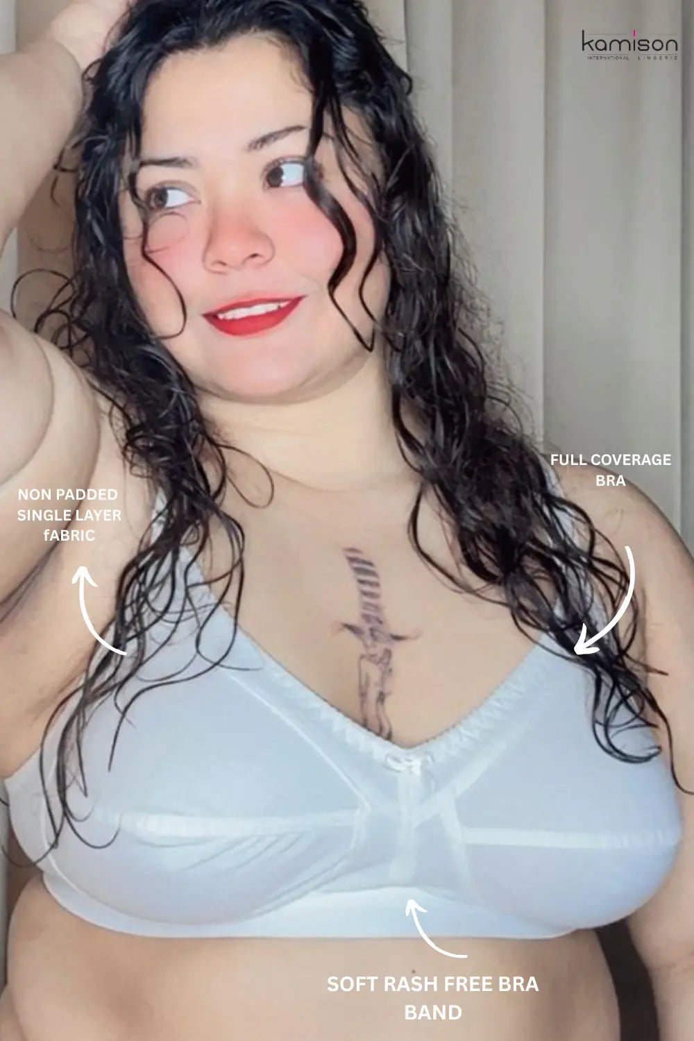 Full Coverage Plus Size Minimizer Bra Non Padded White Bra (Pack of 3)