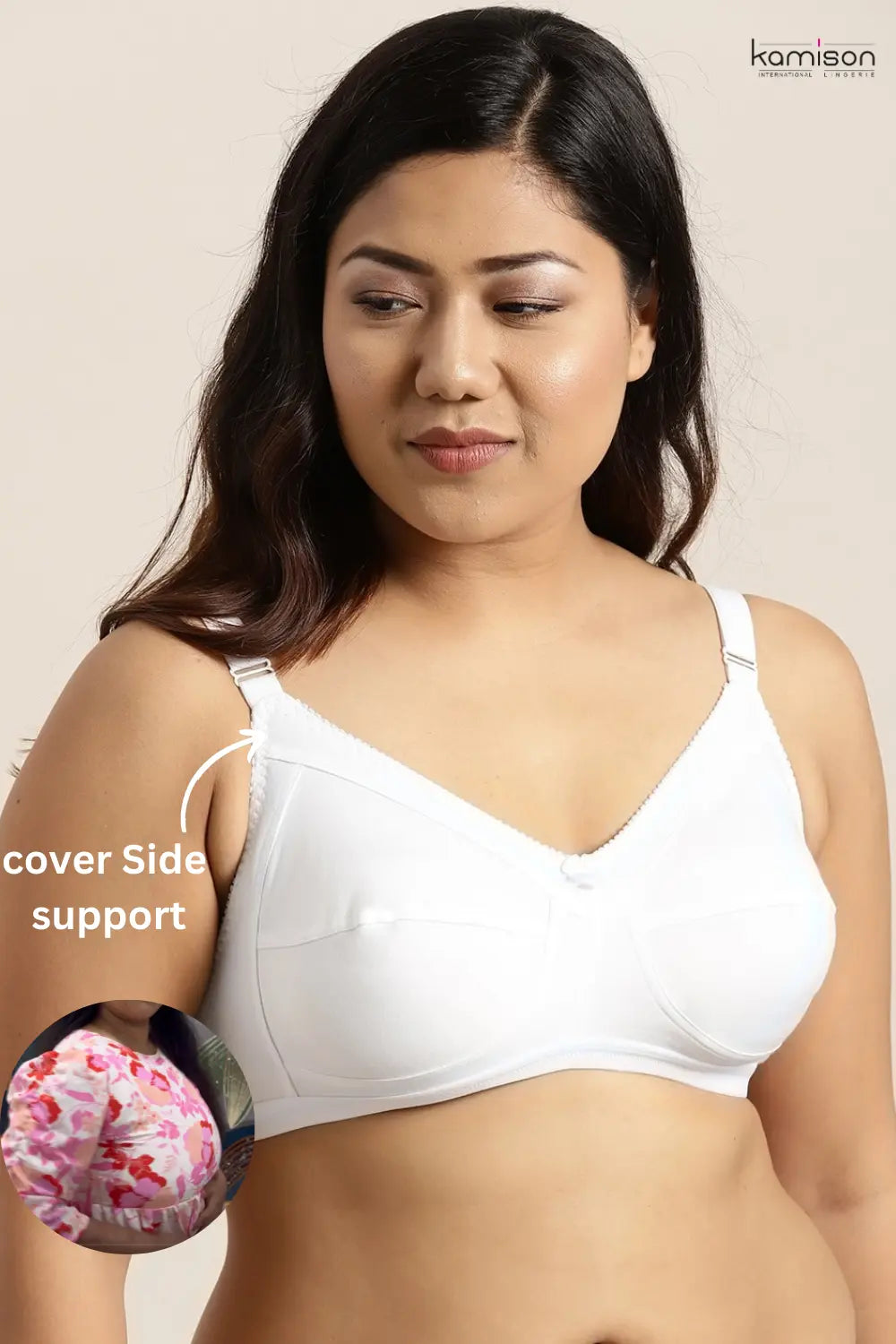 Full Coverage Minimizer Bra | Non Padded | B C D Cup Sizes | 3 Hook Bra ( Pack of 2 )