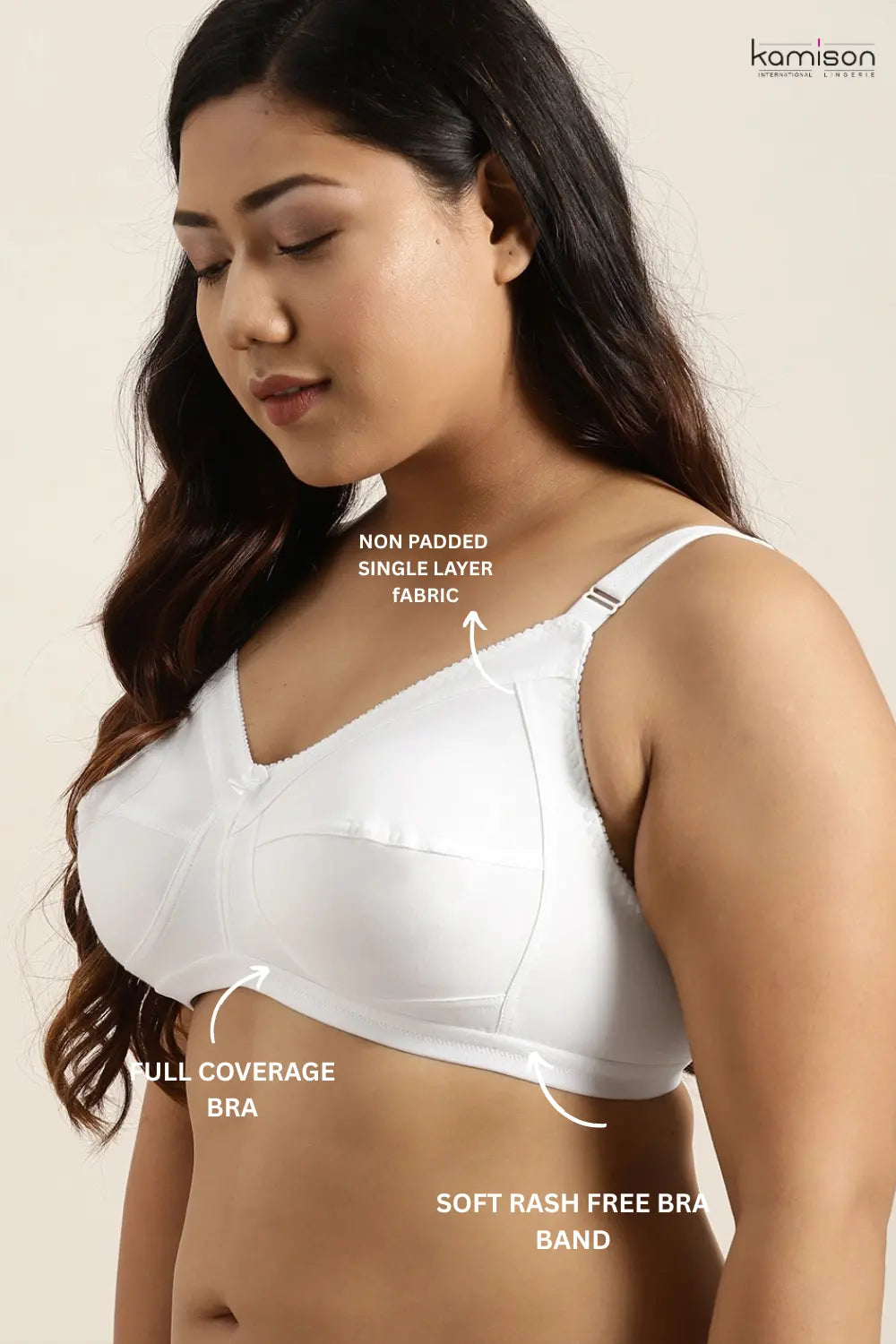 Full Coverage Minimizer Bra | Non Padded | B C D Cup Sizes | 3 Hook Bra ( Pack of 2 )