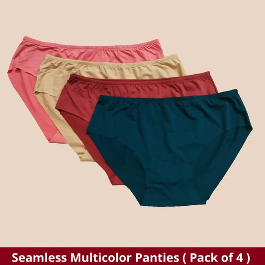 Seamless Panty Cotton Underwear for Girls and Women Combo (Pack of 4)