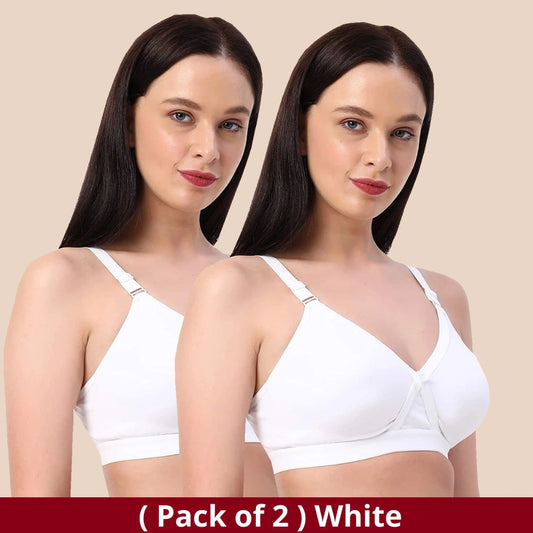 Buy Tweens White Cotton Seamless Everyday Non Padded Bra (32B) Online