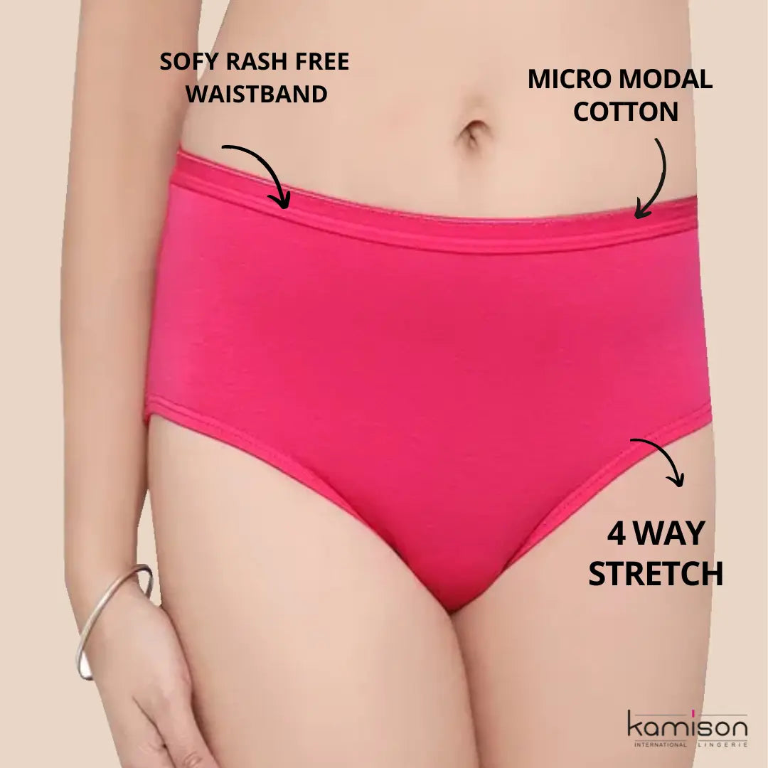 Micro modal Super soft wash Micro Modal solid Underwear (Pack of 4) –