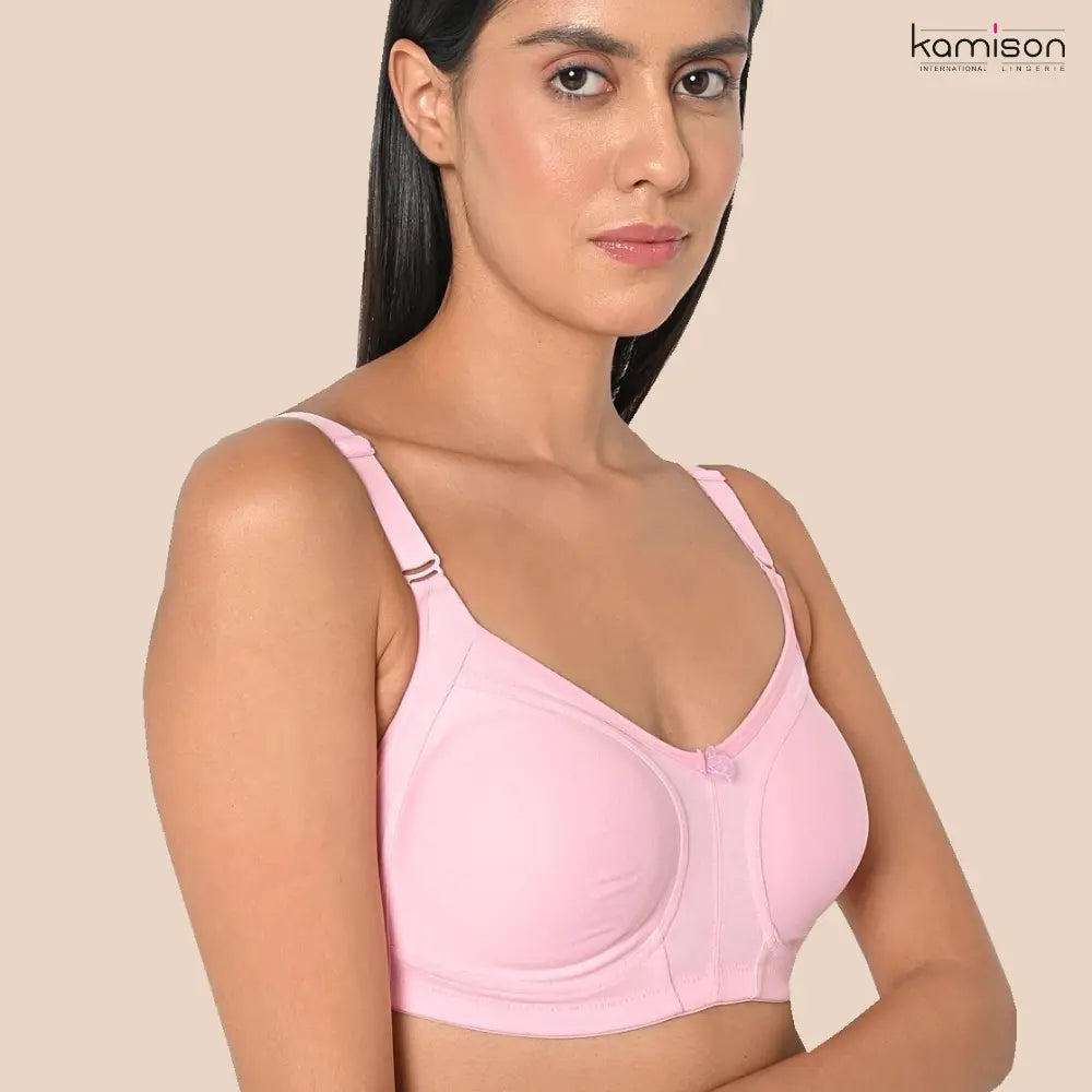 Buy KARMUN Pink Cotton Blend Non Padded Full Coverage Bra - 30 Online at  Best Prices in India - JioMart.