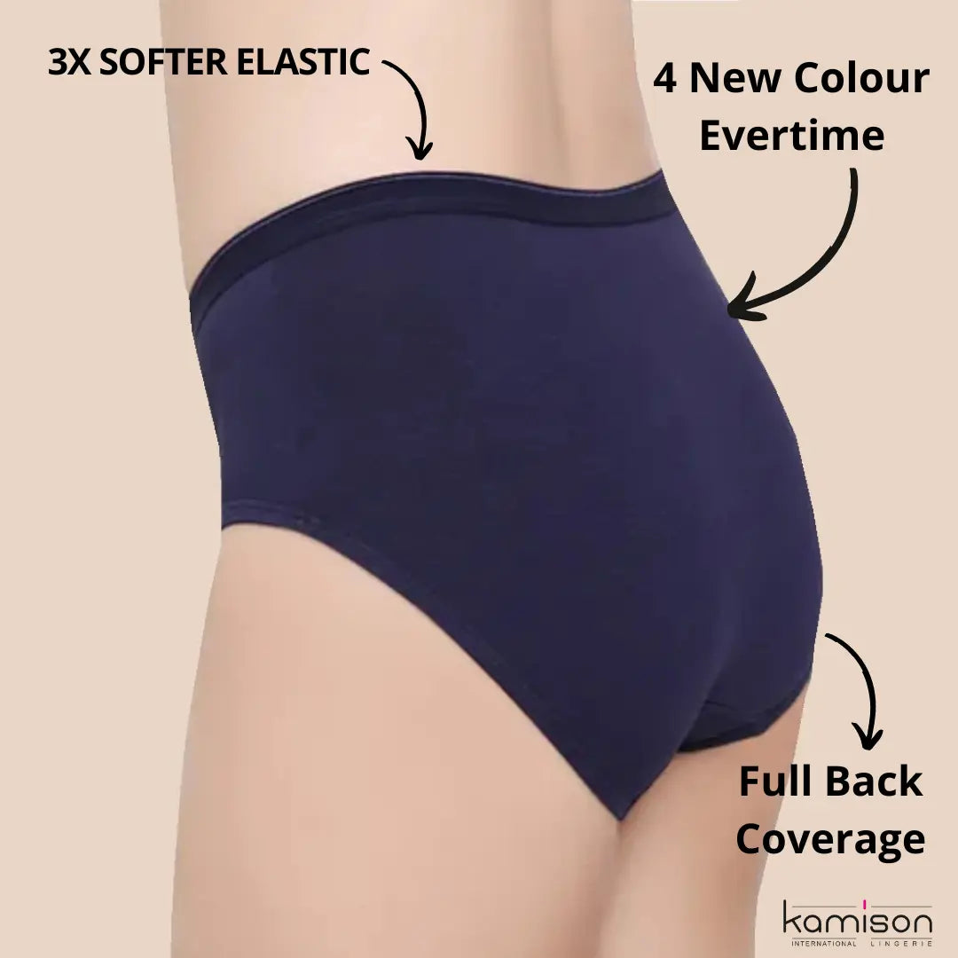Women's Micro modal cotton Panties 4 way Stretch (Pack of 4)